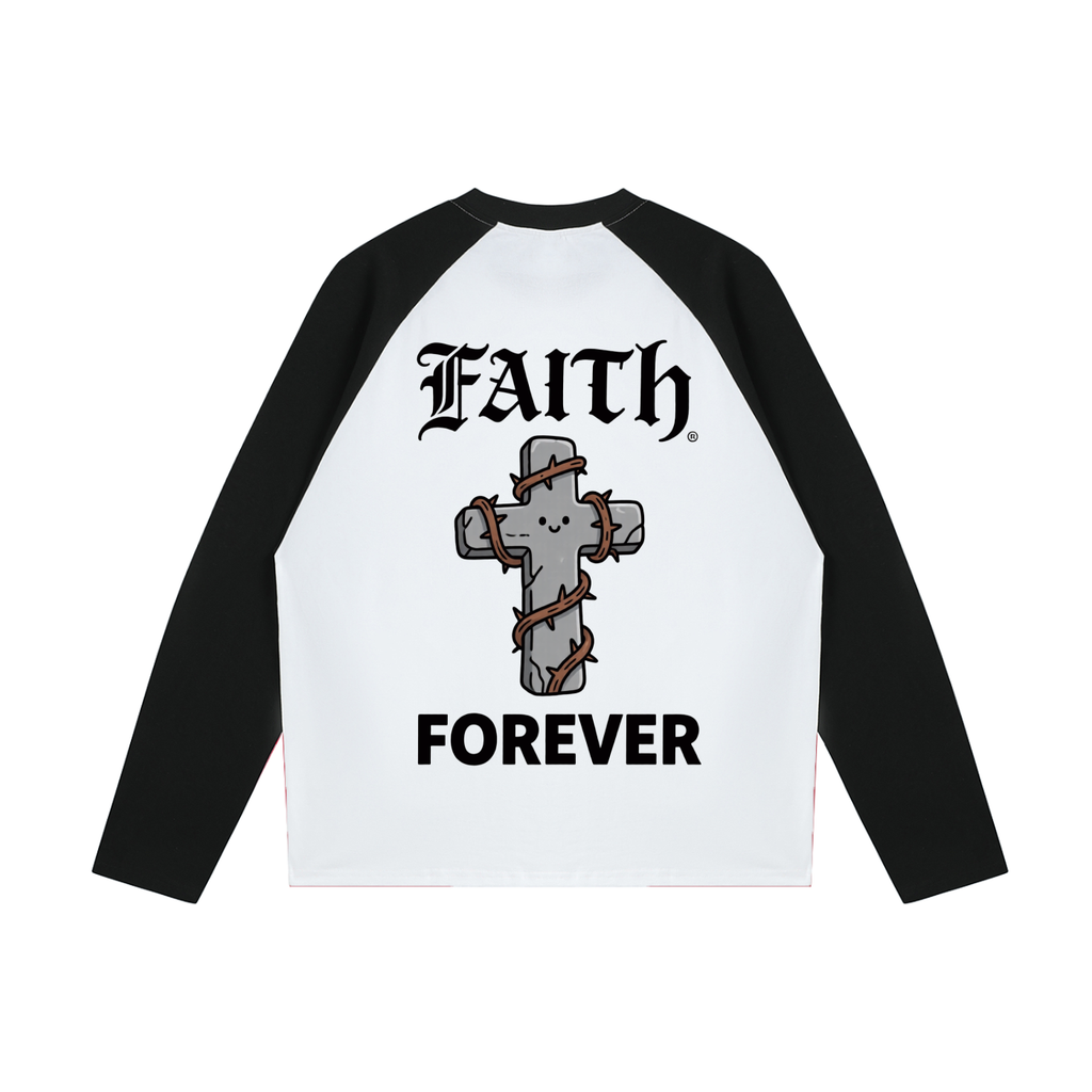 Color-Blocked Raglan Long-Sleeve T-Shirt