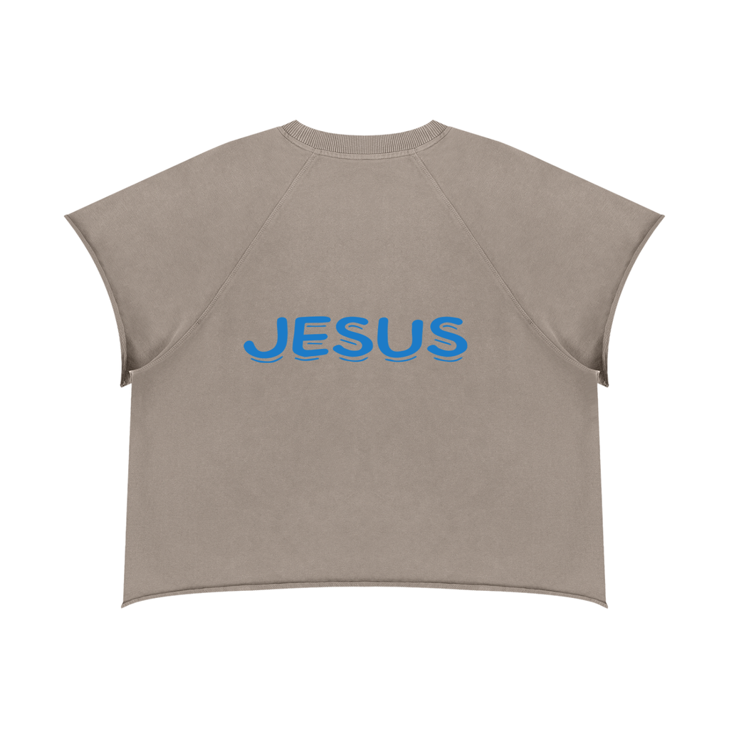 Unisex Vintage Wash Raw Edge Boxy T-Shirt