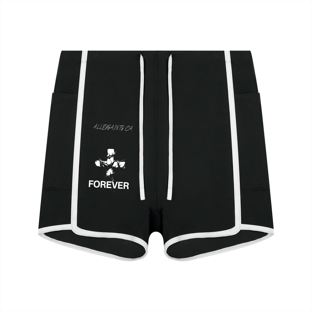 Women's High Rise Color Block Yoga Shorts