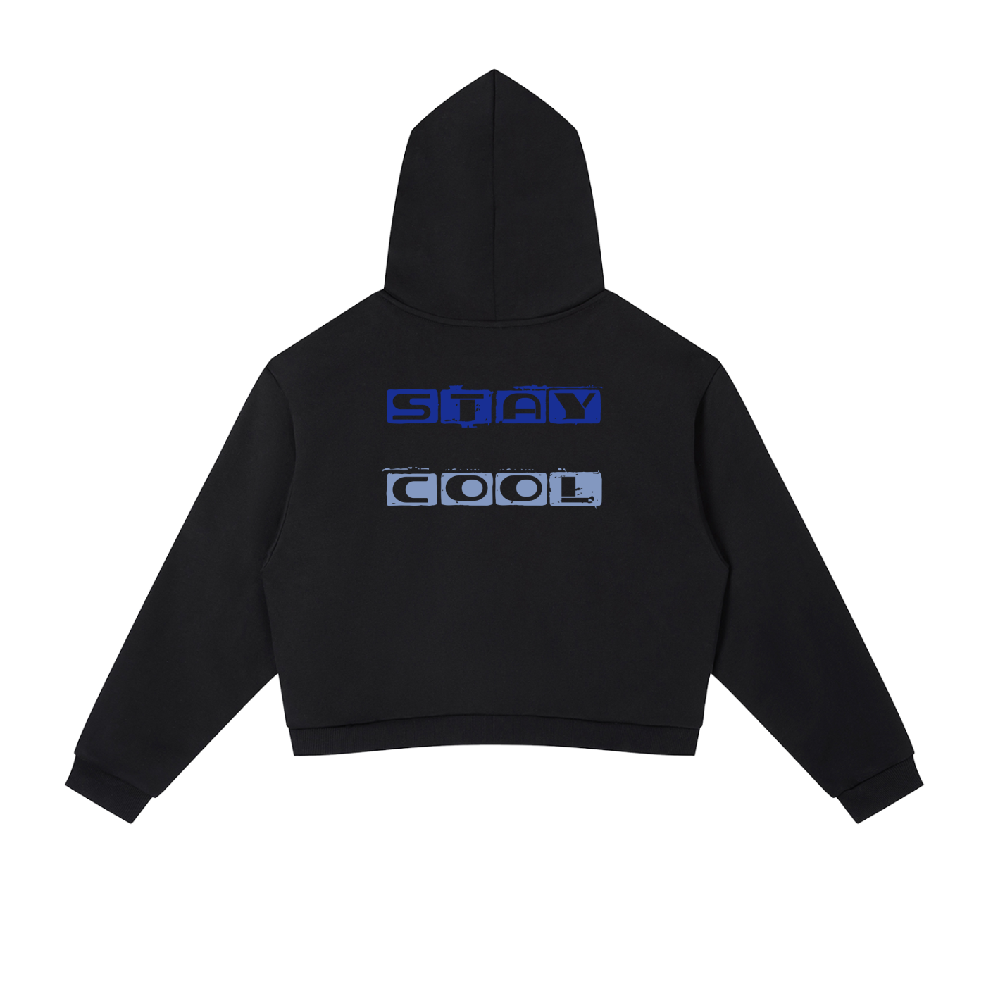 Contrast Side Stripe Cropped Hoodie