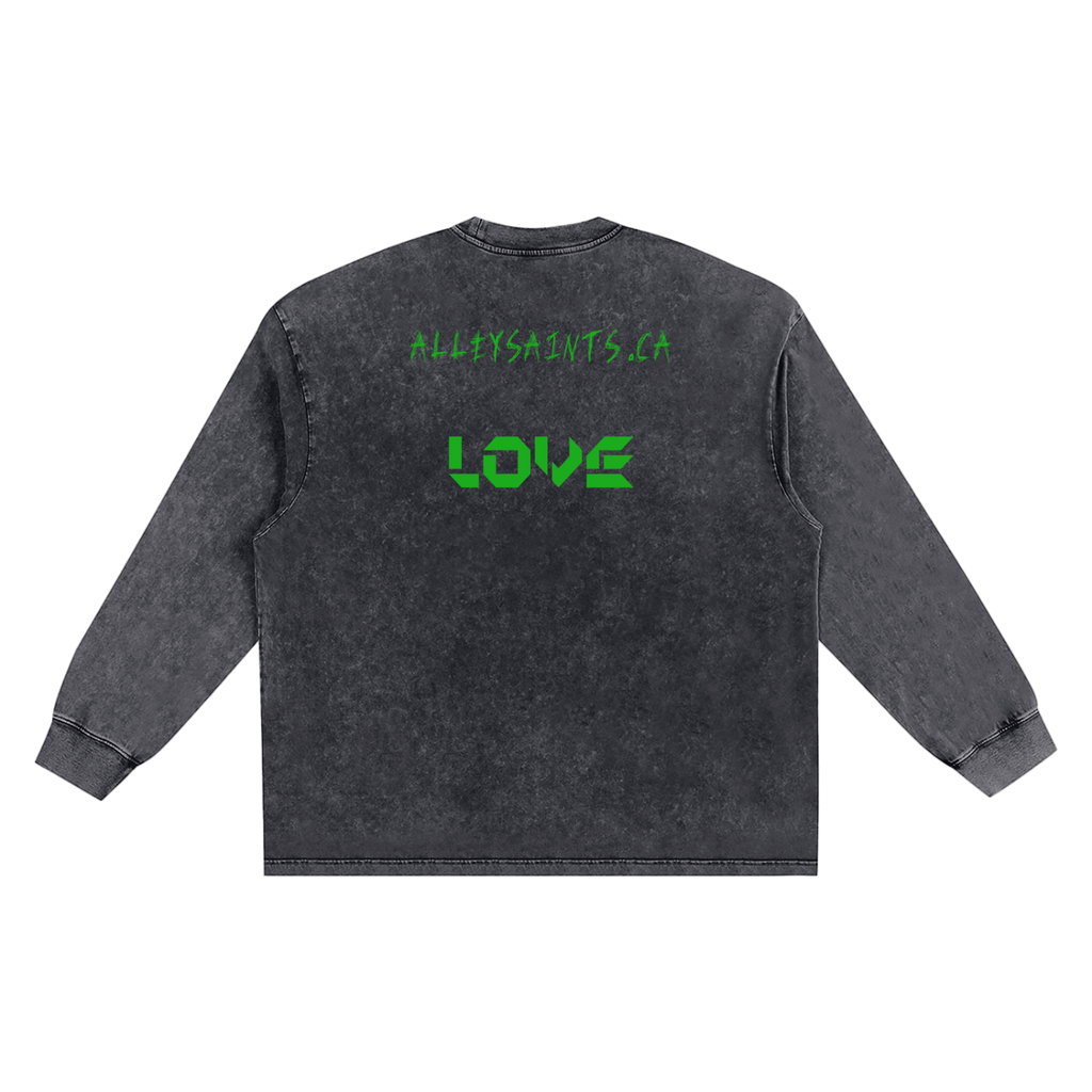 Snow Washed Frayed Edge T-Shirt