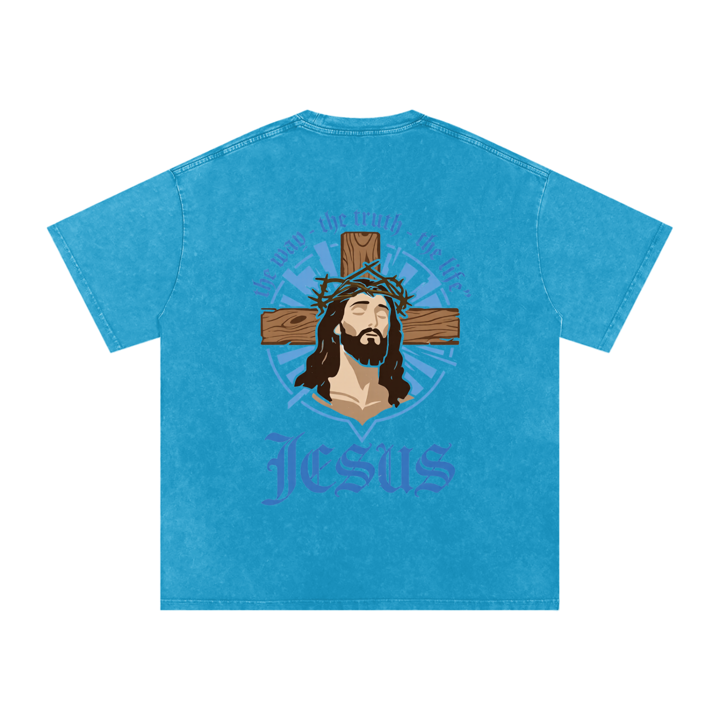 Snow Washed Oversized Cotton T-Shirt