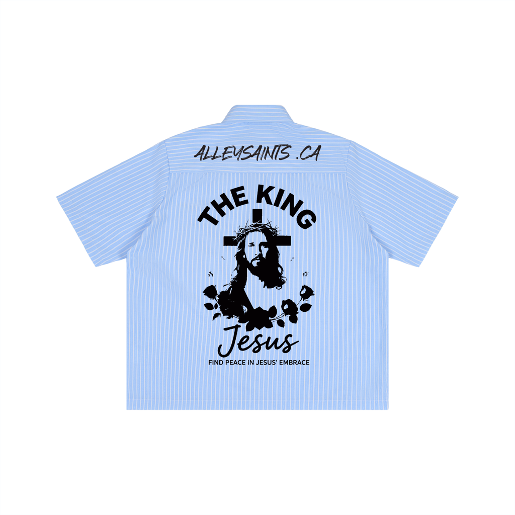 Striped Boxy Short Sleeve Shirt